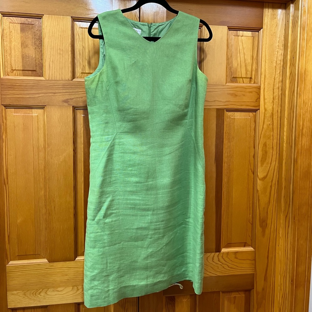 Talbots beautiful fully lined Irish linen sleeveless dress